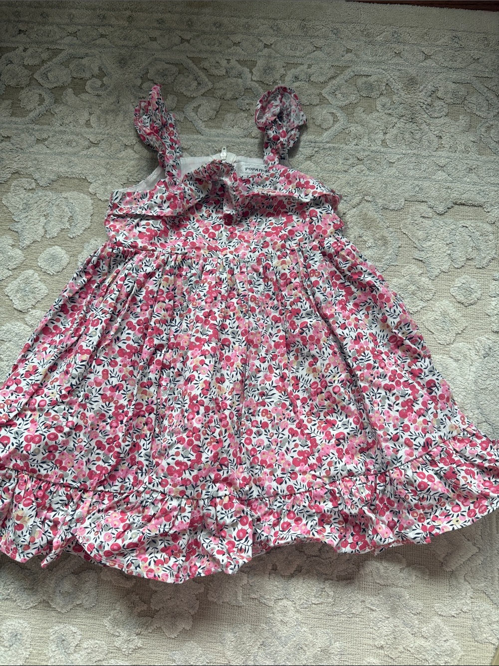 Popatu Pink Floral Ruffle Sundress